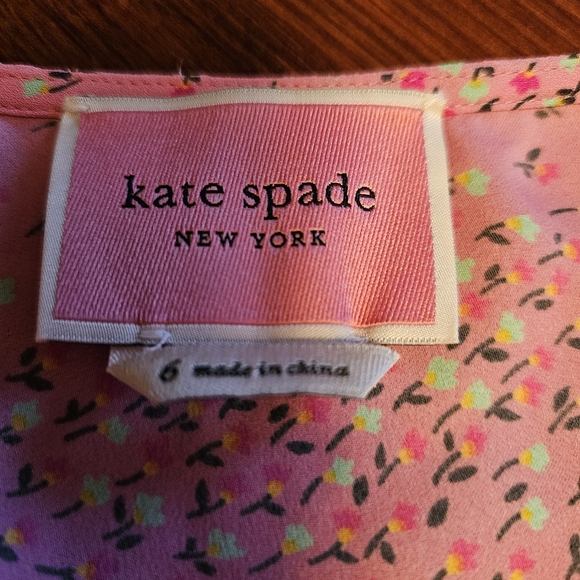 Kate Spade Pink Floral‎ Wrap Dress - Picture 2 of 3